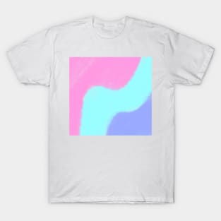 Pink sky blue purple watercolor art T-Shirt